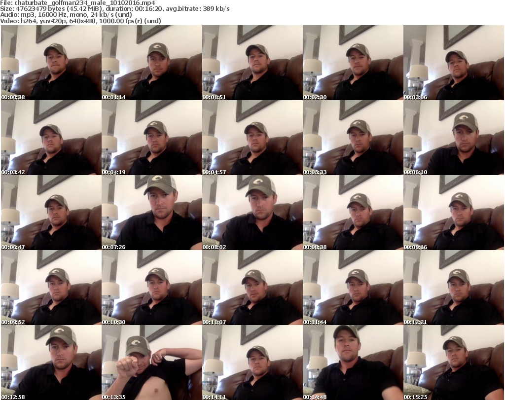 Webcam Archiver - Profile of Golfman234 Cam Public Webcam Shows Page: