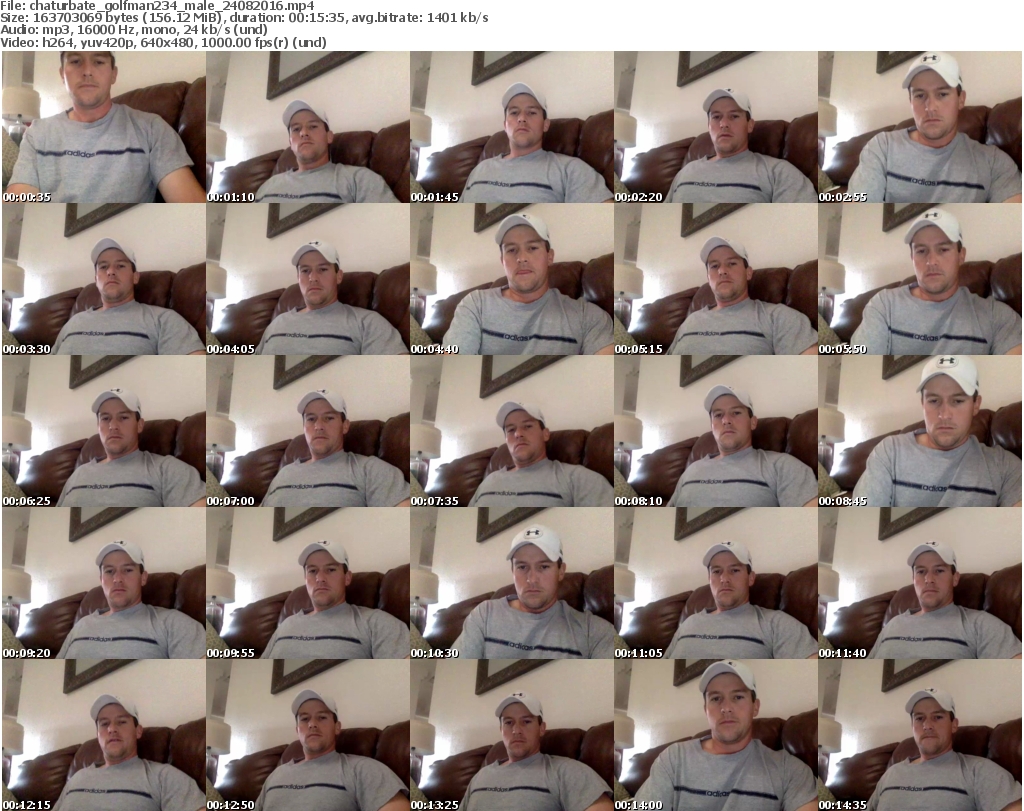 Webcam Archiver - Profile of Golfman234 Cam Public Webcam Shows Page: